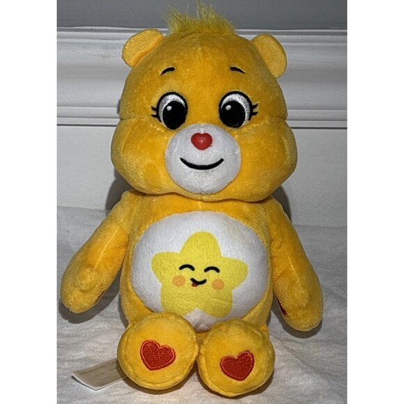 Care Bears Laugh A Lot Bear Basic Fun 2021 Plush Stuffed Animal Smiling Sunshine - Picture 1 of 8